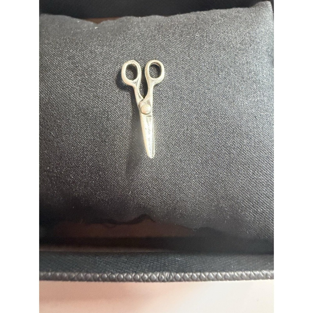 Scissors 3D Sterling Silver Charm for Charm Bracelet or Necklace Pendant